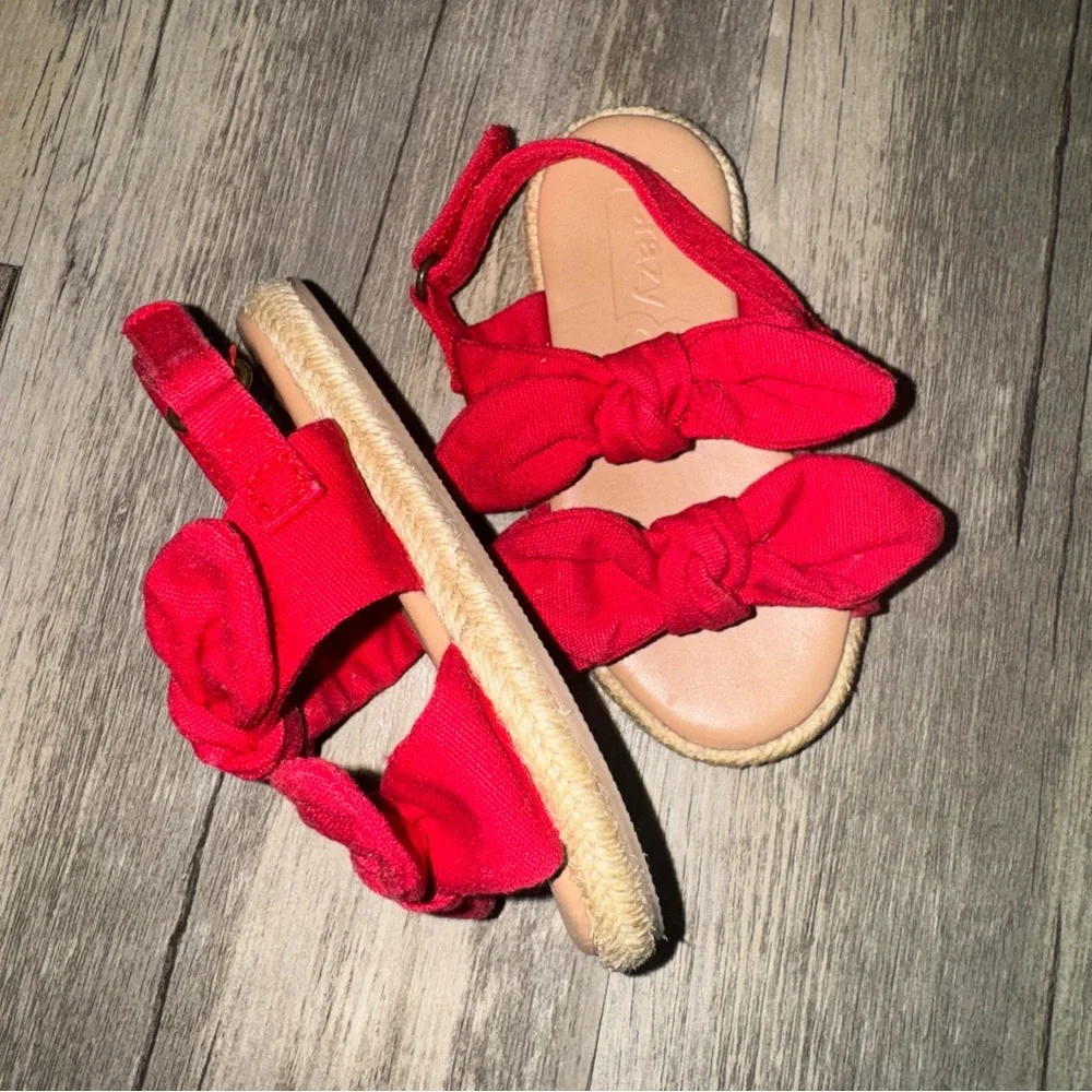 Crazy 8 Red Bow Espadrille Sandals